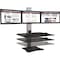 Victor Technology Standing Desk, 3-Monitor Cap, 28"x23"x20-52-1/2", BK/AL VCTDC475 - alternate 7